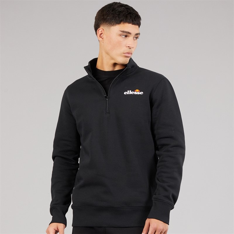 Ellesse Herre Benevento 1/4 Zip Sweatshirt Sort - Billede 1