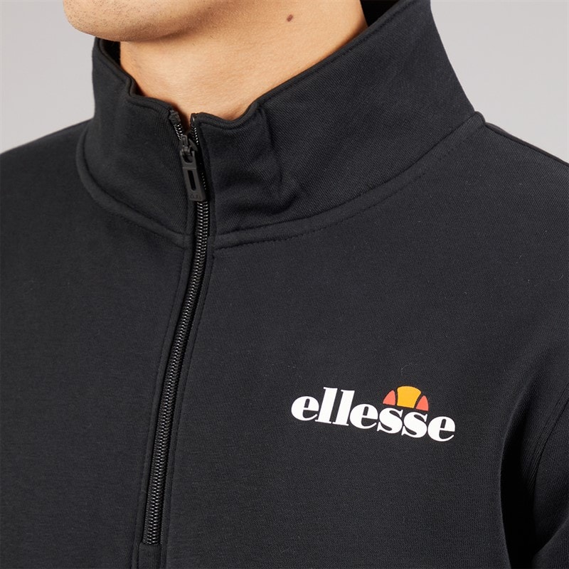 Ellesse Herre Benevento 1/4 Zip Sweatshirt Sort - Billede 3
