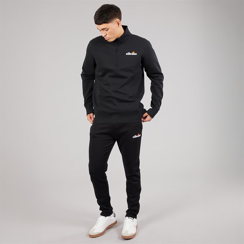 Ellesse Herre Benevento 1/4 Zip Sweatshirt Sort - Billede 4