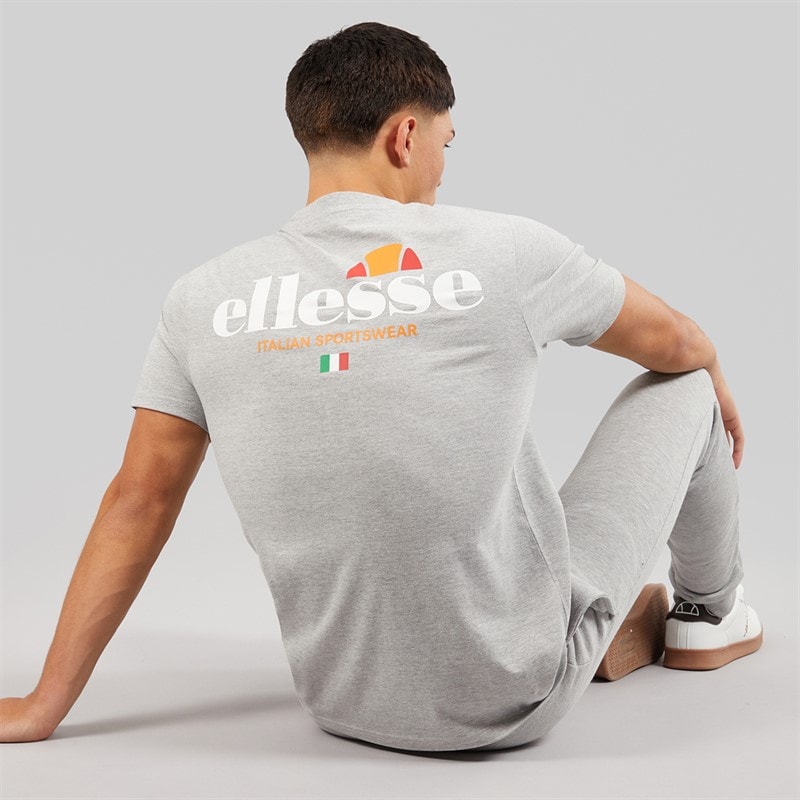 Ellesse Herre Georgio T-shirt med logo bagpå Grey Marl