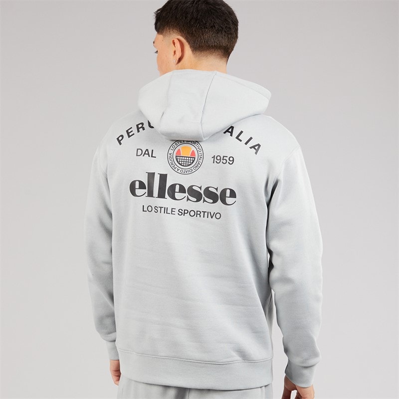 Ellesse Herre Recke Afslappet Pasform OTH Hættetrøje Grå - Billede 3