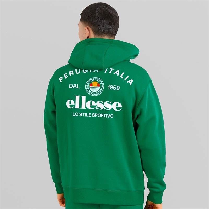 Ellesse Herre Recke Afslappet Pasform Hættetrøje Grøn - Billede 3
