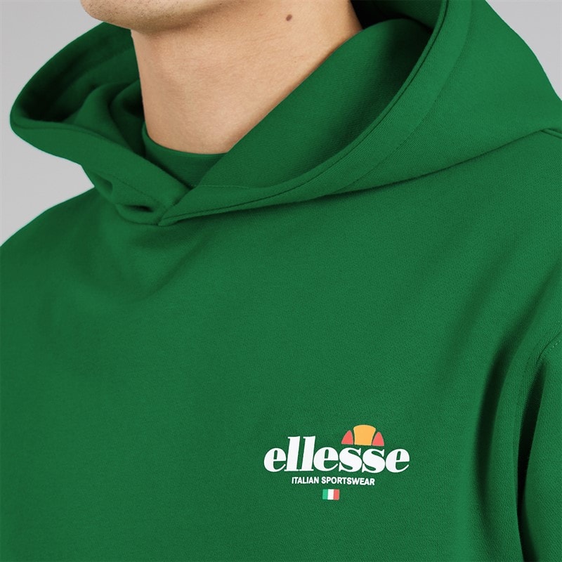 Ellesse Herre Recke Afslappet Pasform Hættetrøje Grøn - Billede 5