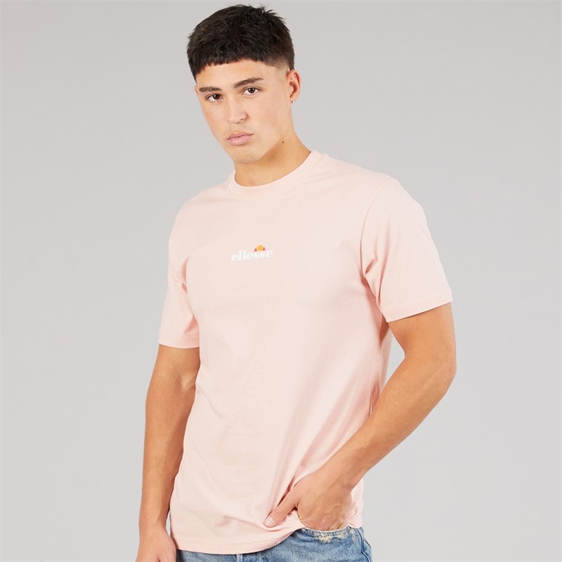 Ellesse Herre Ollio 2 Central Logo T Shirt Light Pink