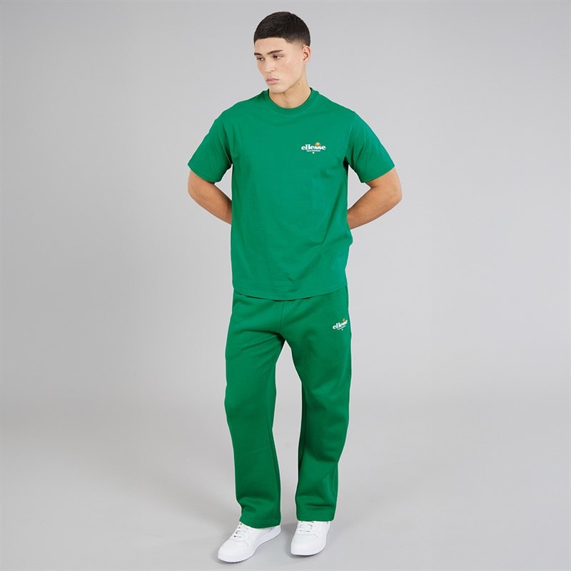 Ellesse Herre Lyon Afslappet Pasform Ryg Logo T Shirt Grøn - Billede 4