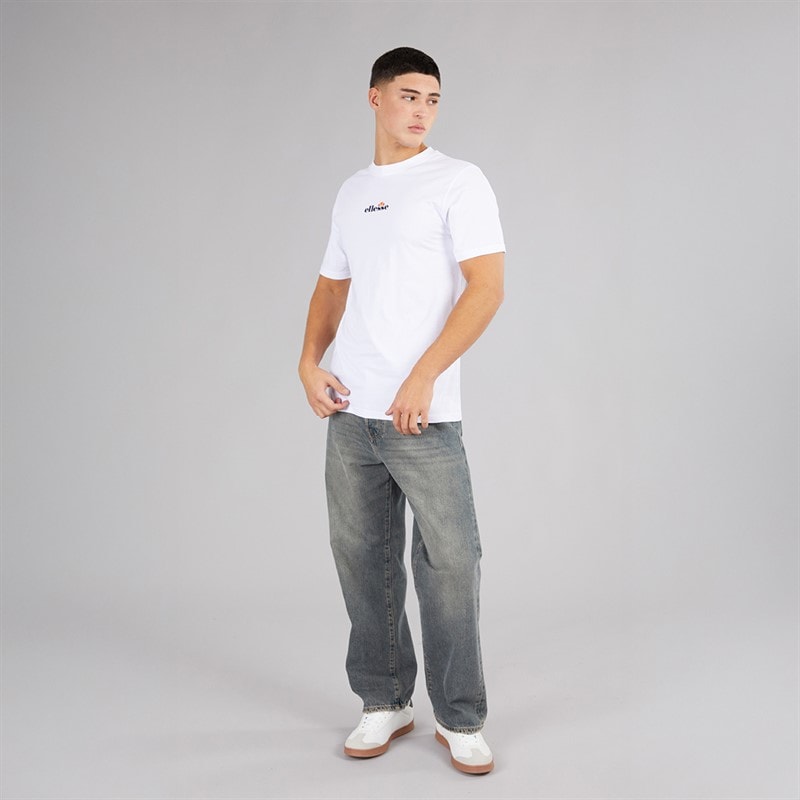 Ellesse Herre Ollio 2 Central Logo T Shirt Hvid - Billede 3