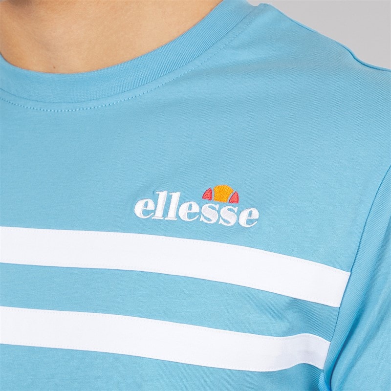 Ellesse Herre Squalius Retro Stribe T-shirt Blå - Billede 3