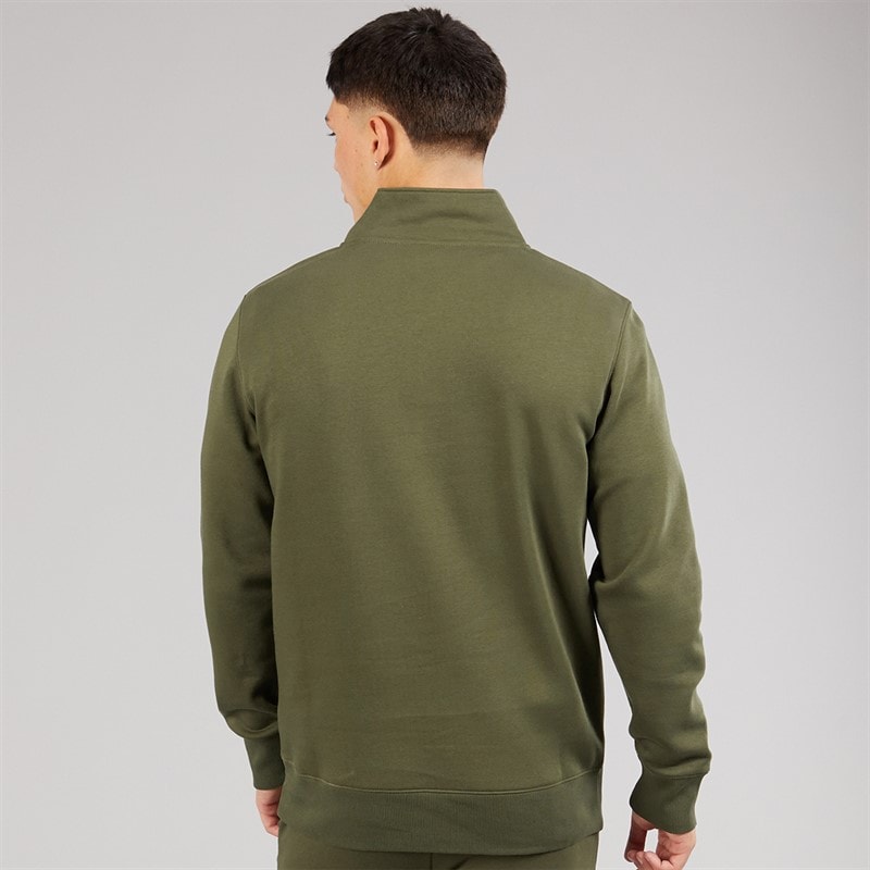 Ellesse Herre Benevento 1/4 Zip Sweatshirt Khaki - Billede 2