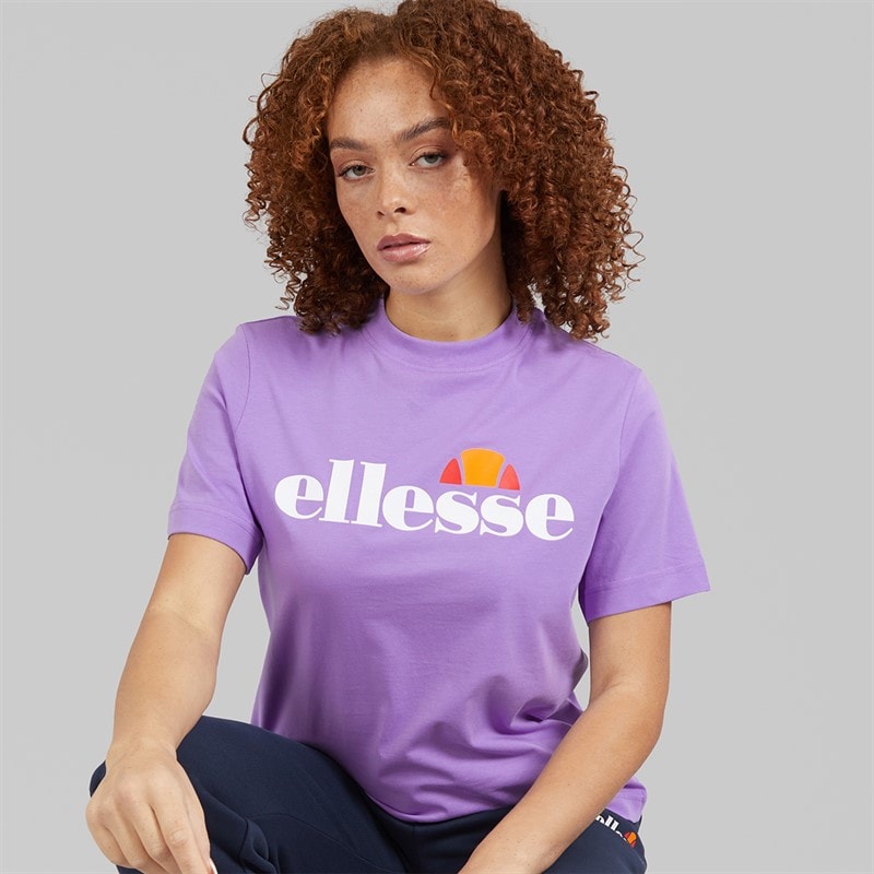 Ellesse Dame Stauf Logo T Shirt Lilla