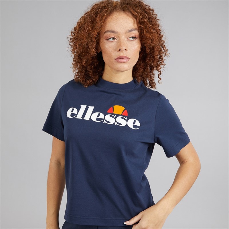 Ellesse Dame Stauf Logo T Shirt Navy