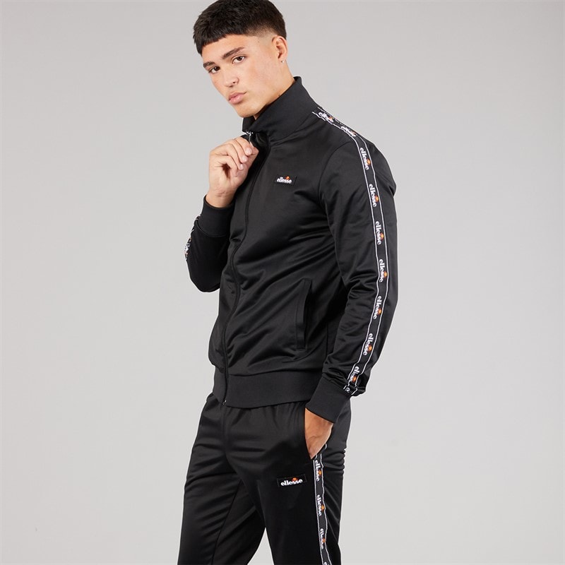 Ellesse Herre Barelo Tapet Polyester Træningsdragt Sort - Billede 3