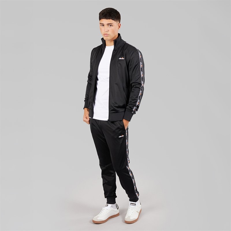 Ellesse Herre Barelo Tapet Polyester Træningsdragt Sort - Billede 4