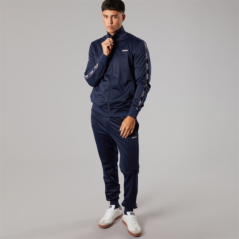 Ellesse Herre Barelo Tapet Polyester Træningsdragt Navy
