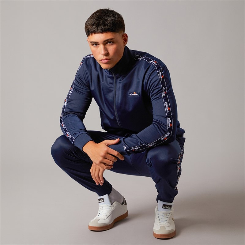 Ellesse Herre Barelo Tapet Polyester Træningsdragt Navy - Billede 4