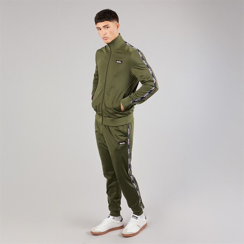 Ellesse Herre Barelo Tapet Polyester Træningsdragt Khaki - Billede 3