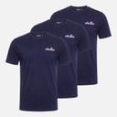 Ellesse Herrer Aveni Tre Pak T Shirts Marineblå