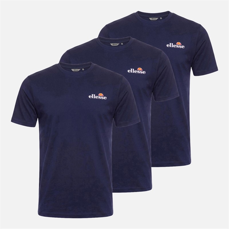 Ellesse Herrer Aveni Tre Pak T Shirts Marineblå - Billede 1
