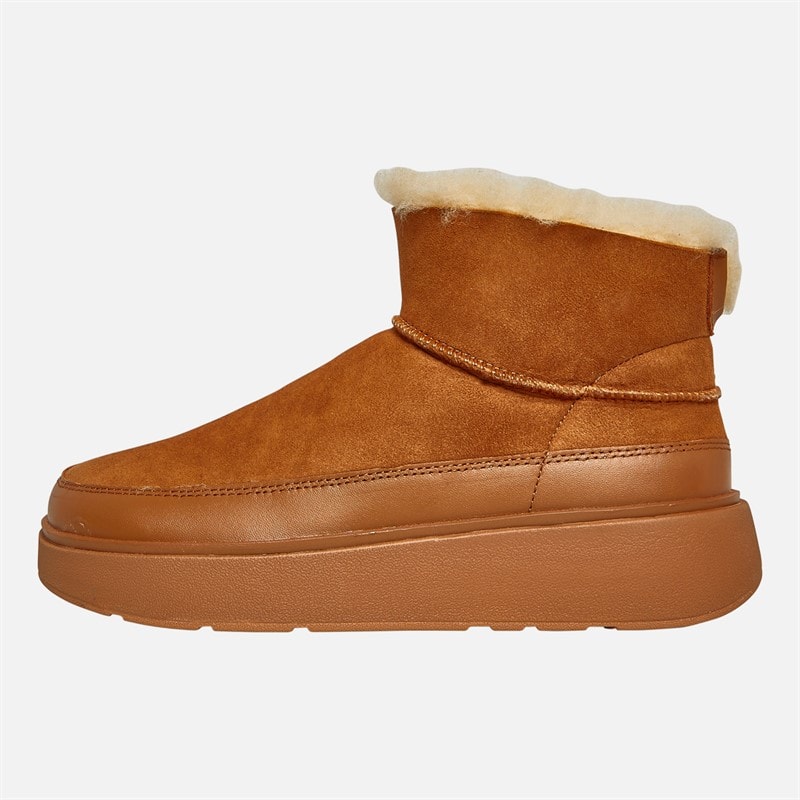 FitFlop Dame Gen-FF Ultra-Mini Dobbeltsidet Shearling Støvler Desert Tan