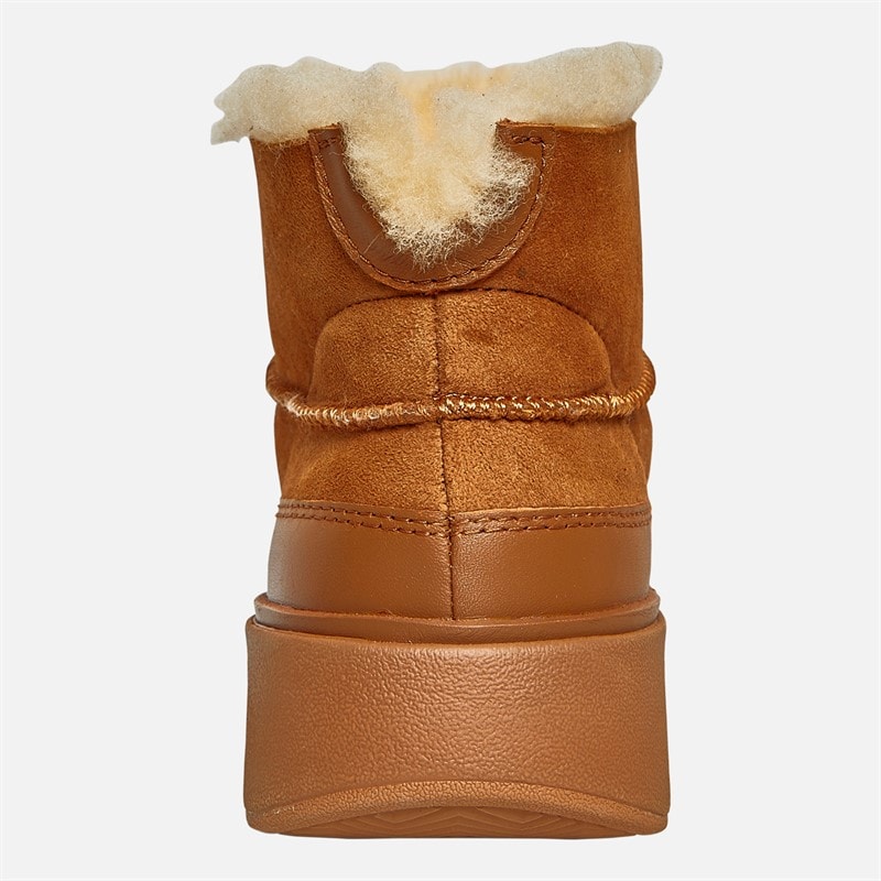 FitFlop Dame Gen-FF Ultra-Mini Dobbeltsidet Shearling Støvler Desert Tan - Billede 3