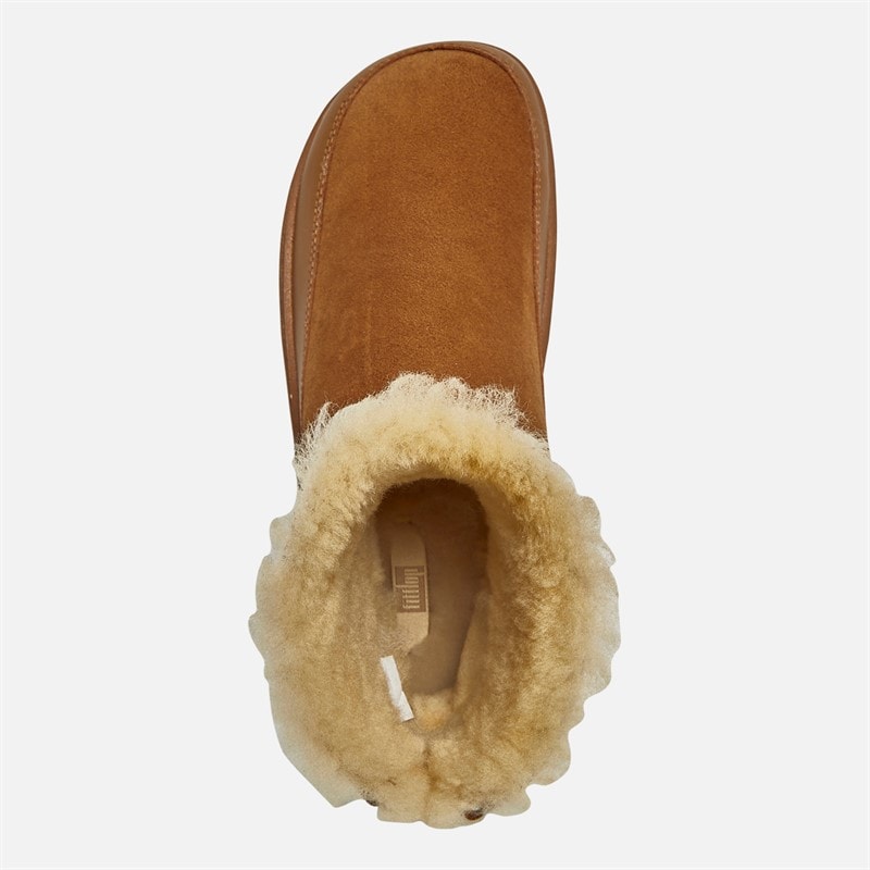 FitFlop Dame Gen-FF Ultra-Mini Dobbeltsidet Shearling Støvler Desert Tan - Billede 4