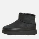 FitFlop Dame Gen-FF Ultra-Mini Dobbeltsidet Shearling Støvler Sort
