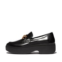 FitFlop Dame Luma Chunky Snaffle Læder Demi Wedge Loafers Sort