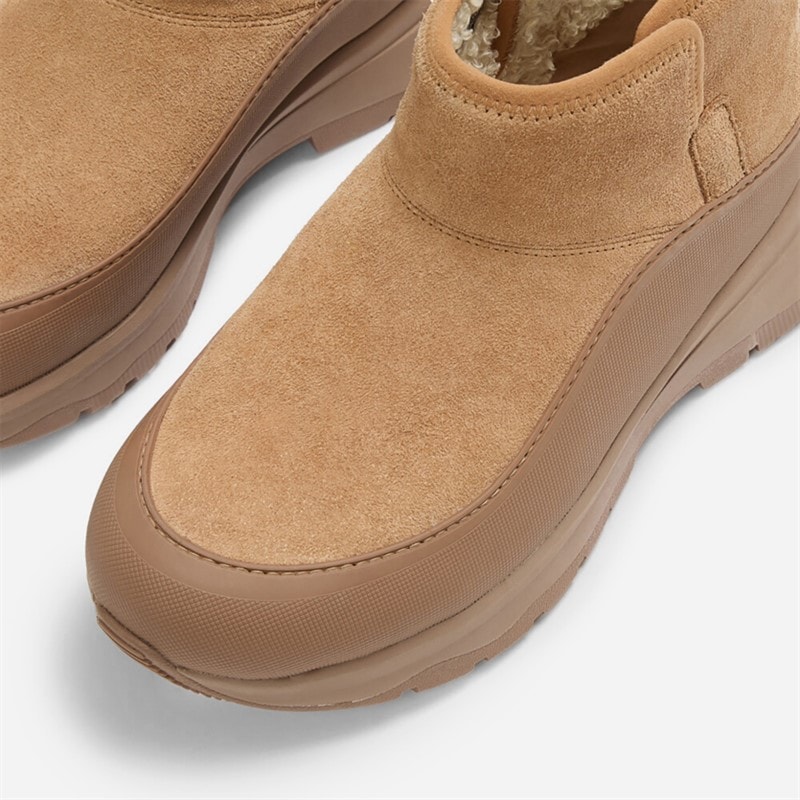 FitFlop Dame Neo D Hyker Warme Suède Instap Outdoor Mini Laarzen Desert Tan - Billede 4
