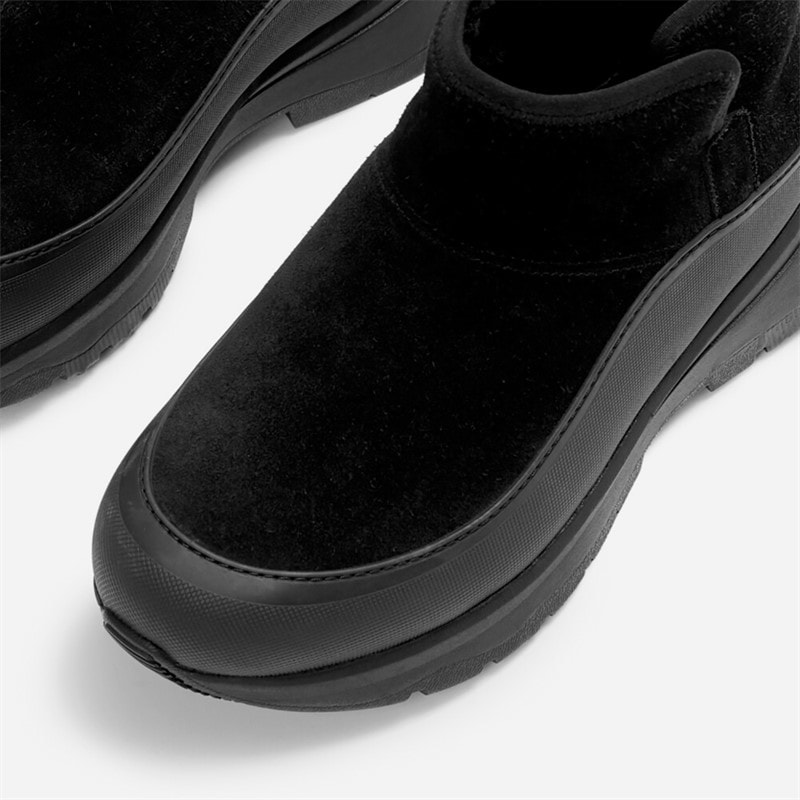 FitFlop Dame Neo D Hyker Warme Suède Instap Outdoor Mini Laarzen All Black - Billede 4