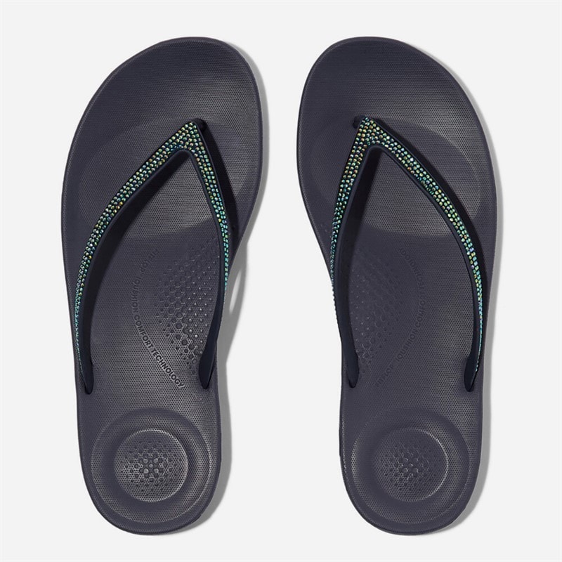 FitFlop Dame Iqushion Sparkle Flip Flops Midnight Navy - Billede 3
