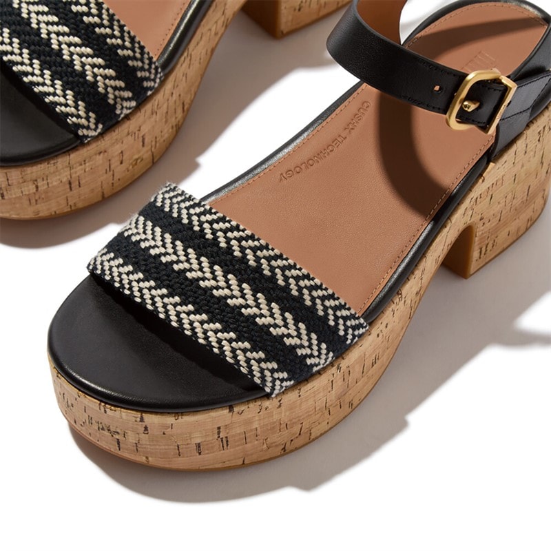 FitFlop Dame ankelrem platform sandaler Sort - Billede 4