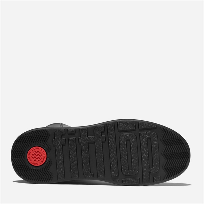 FitFlop Dame F-Mode Firkantet Ring Flatform Høje Støvler Sort - Billede 2