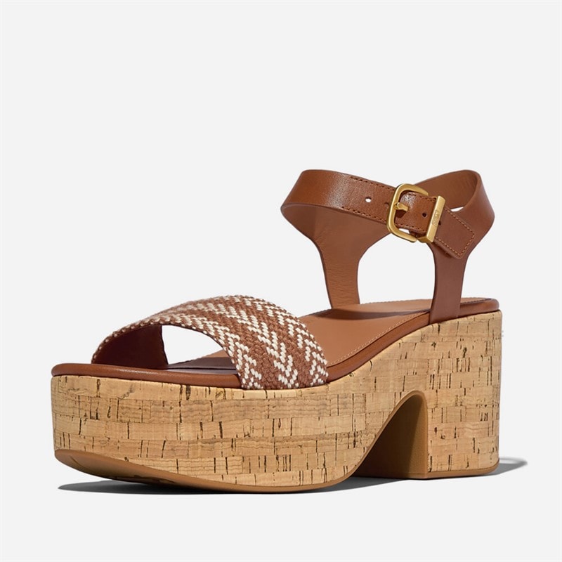 FitFlop Dame Enkelrem Platform Sandaler Deep Tan - Billede 2