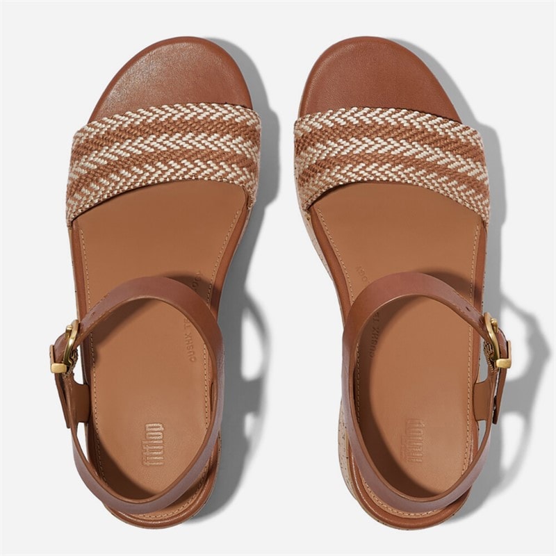 FitFlop Dame Enkelrem Platform Sandaler Deep Tan - Billede 3