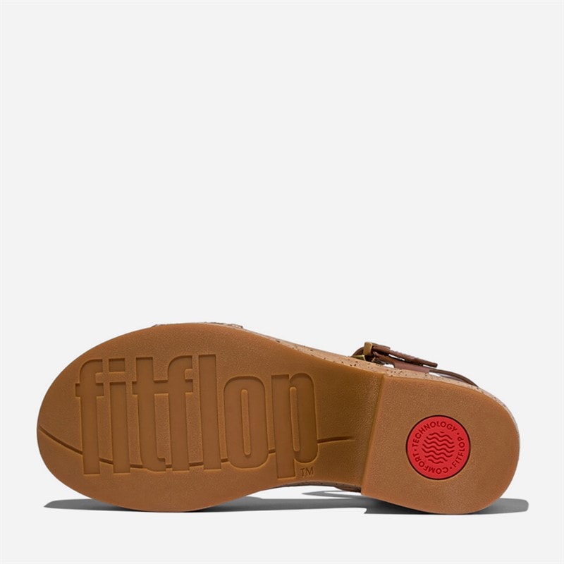 FitFlop Dame Enkelrem Platform Sandaler Deep Tan - Billede 5