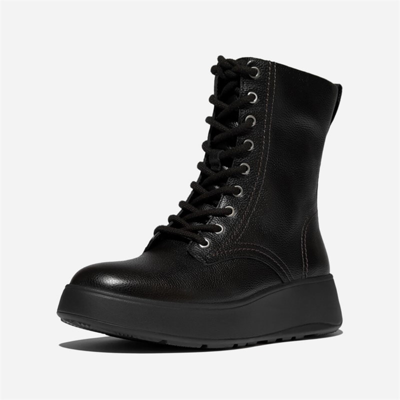 FitFlop Dame F-Mode Snørestøvler Sort