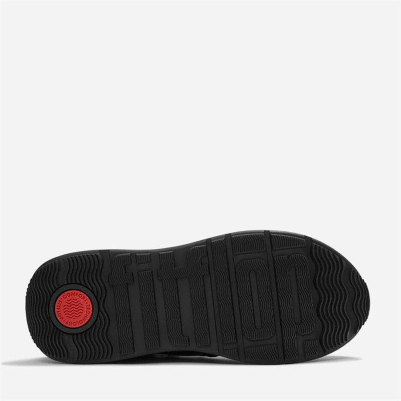 FitFlop Dame F-Mode Teddy krave Snøre støvletter All Black - Billede 5