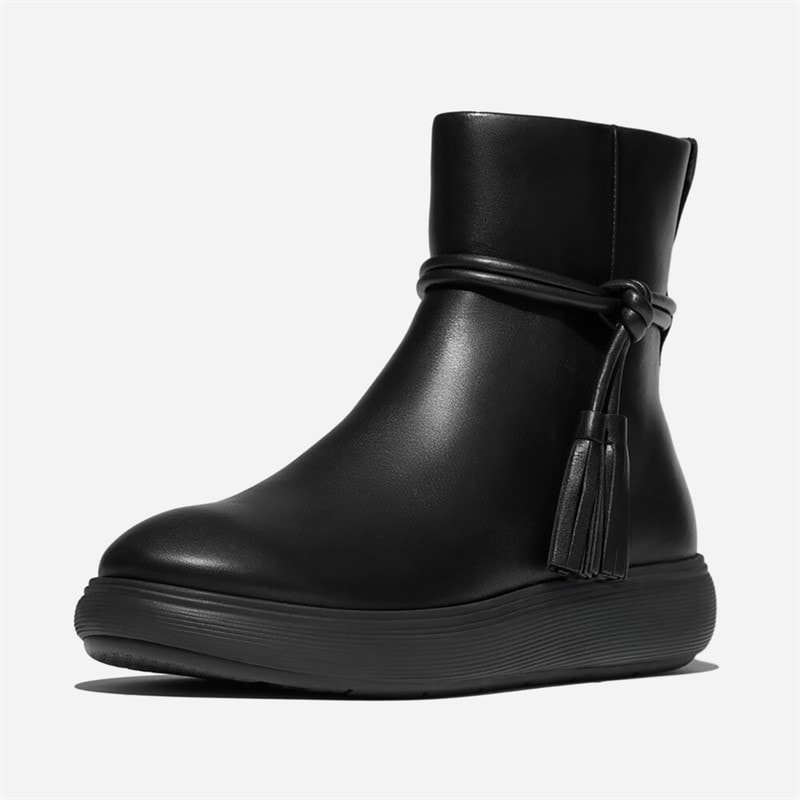 FitFlop Dame IQ Comff Korte støvler med frynser All Black