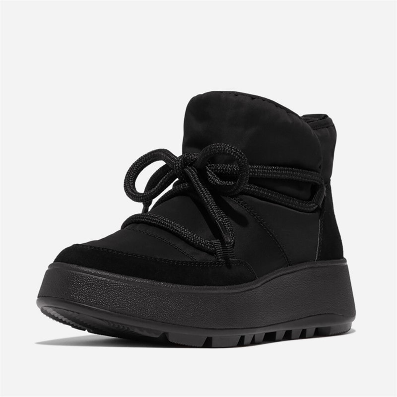 FitFlop Dame F-Mode Vandafvisende Flatform Ankelstøvler Sort