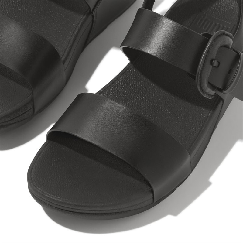FitFlop Dame Lulu Læder Rygrem Sandaler Sort - Billede 4