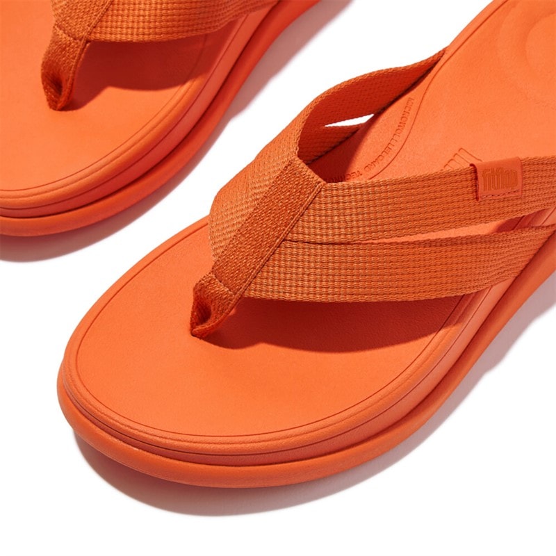 FitFlop Dame F-Mode Flatform Strop Sandaler Satsuma - Billede 4