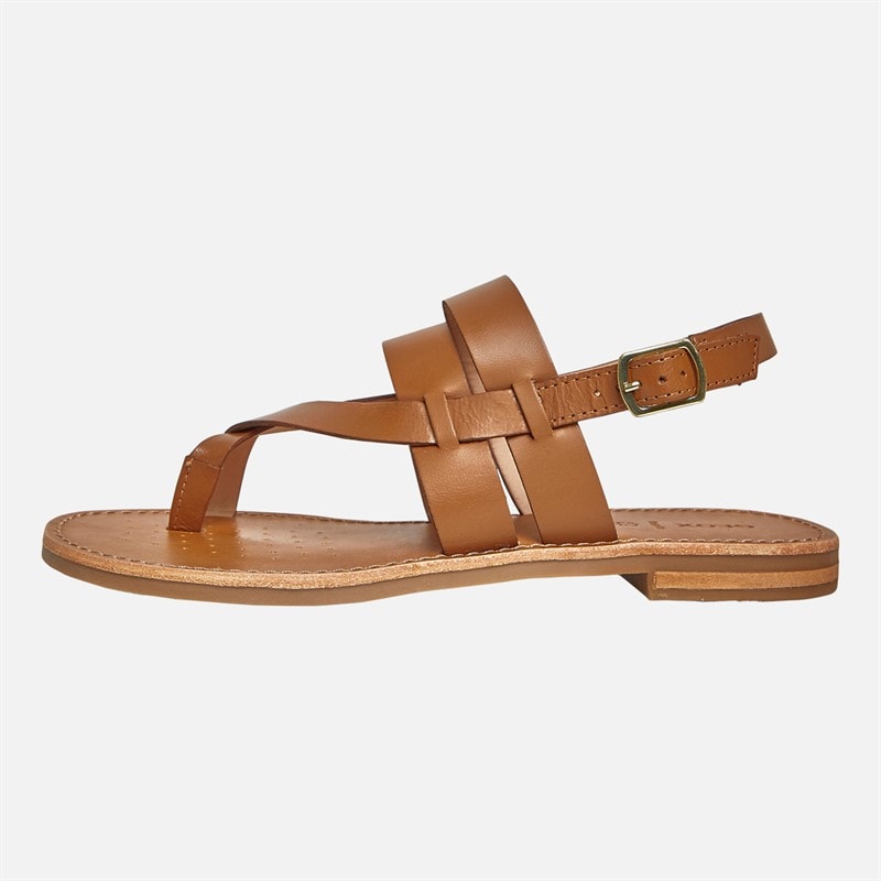 GEOX Dame Maddalusia Flade Sandaler Camel - Billede 2