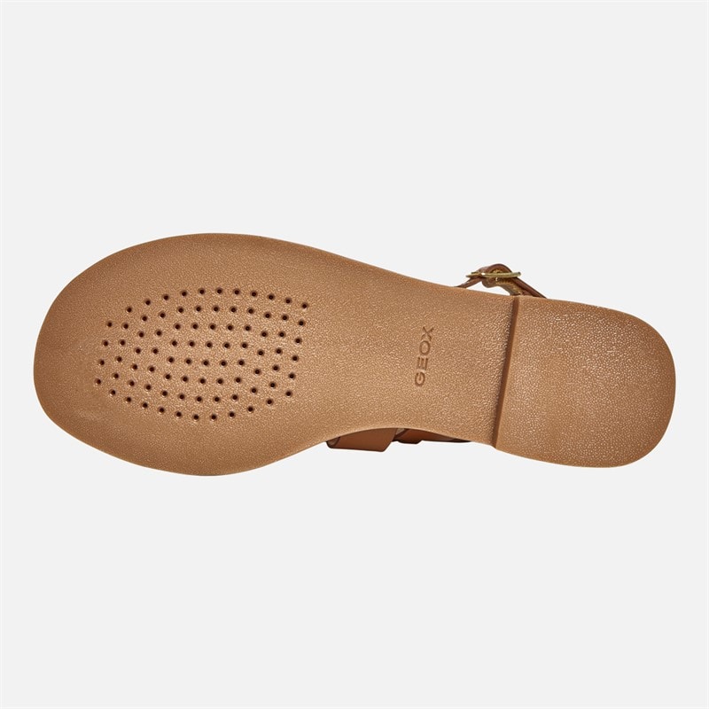 GEOX Dame Maddalusia Flade Sandaler Camel - Billede 3