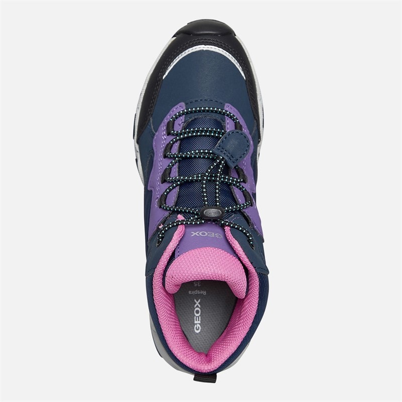 GEOX Junior Piger Magnetar Ankelstøvler Navy/Violet - Billede 4