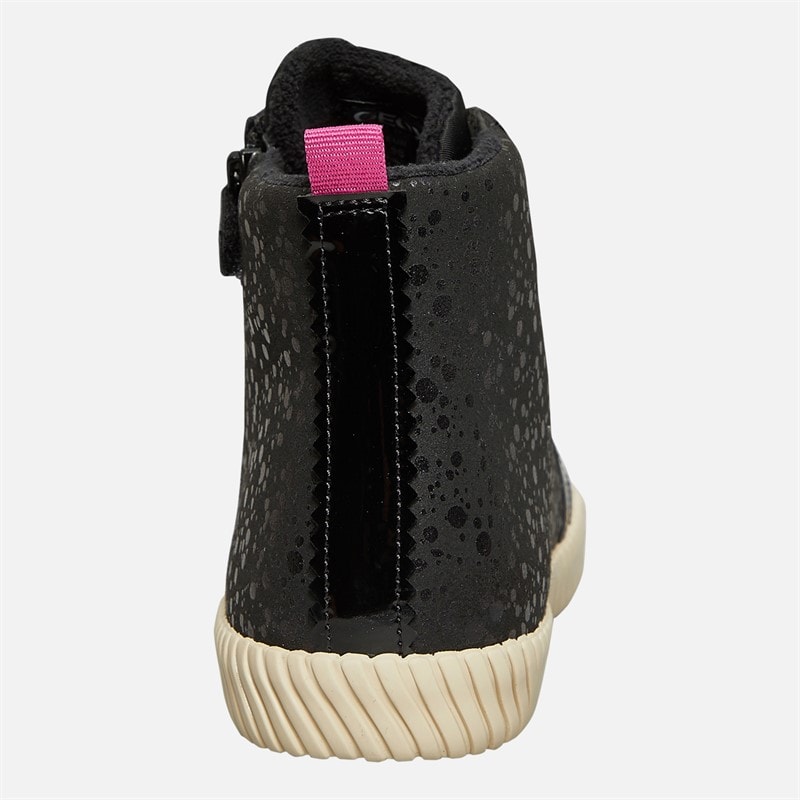 GEOX Junior Piger Mirroless Lynlås Hi Top Træningssko Sort - Billede 3