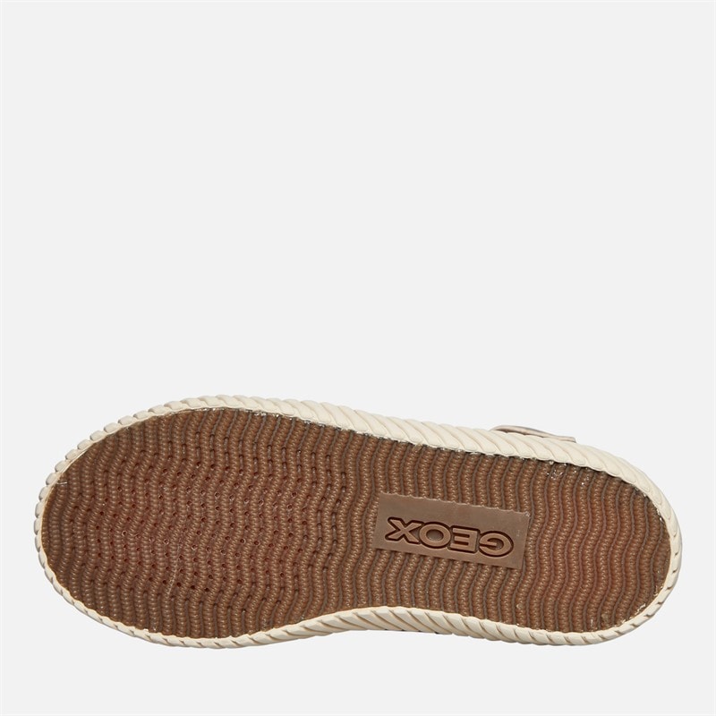 GEOX Piger Mirroless Lyn Hi Top Træningssko Dark Beige - Billede 2