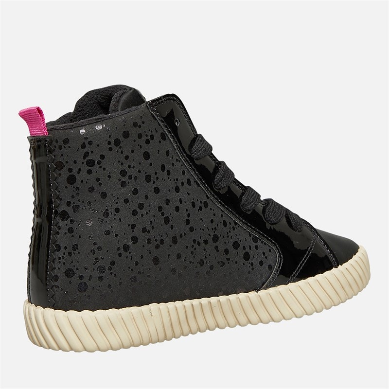 GEOX Piger Mirroless Lynlås Hi Top Træningssko Sort - Billede 5