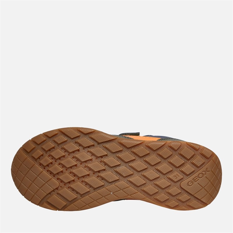 GEOX Drenge Rann Trænere Military/Orange - Billede 2