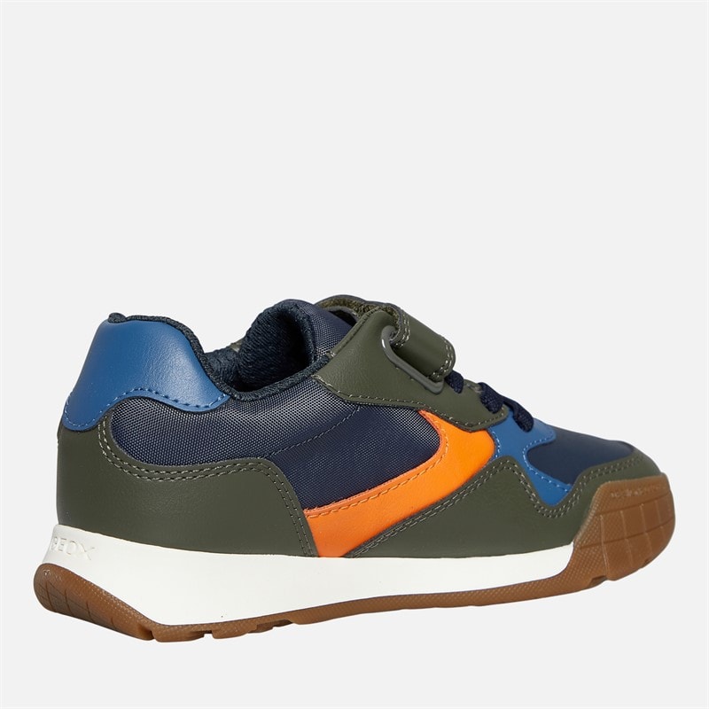 GEOX Drenge Rann Trænere Military/Orange - Billede 5