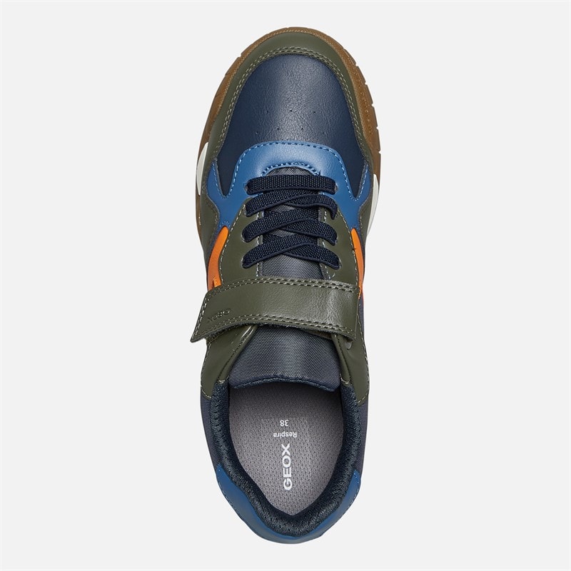 GEOX Junior Drenge Rann træner Military/Orange - Billede 4