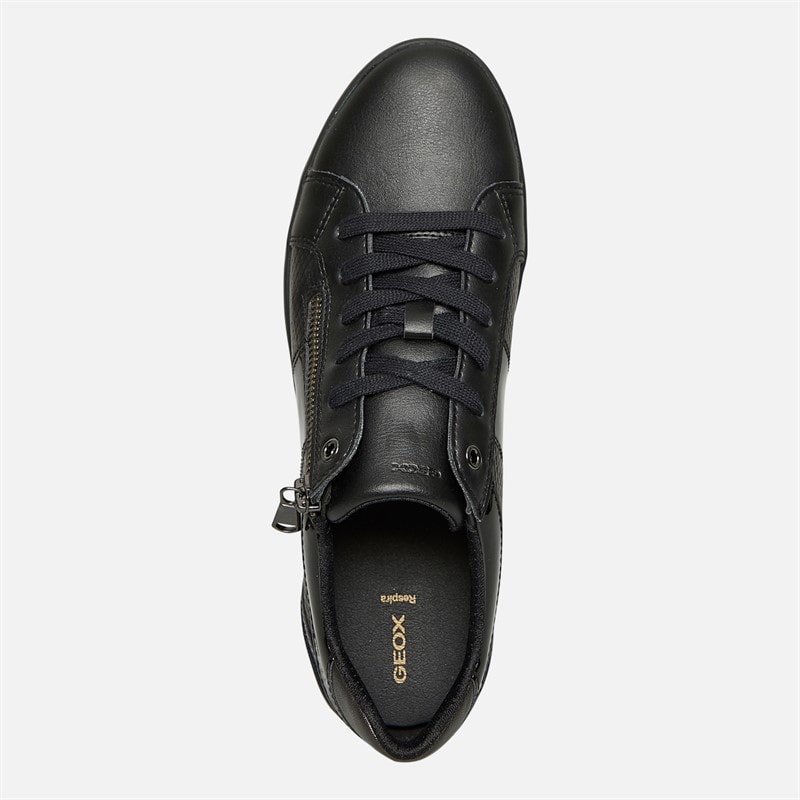 GEOX Dame Blomie Zip Sneakers Sort - Billede 4